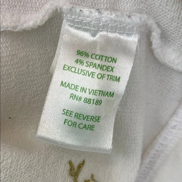 Lilly Pulitzer white Sweatshirt with Gold mermaid Embroidered Motifs - Picture 4 of 7